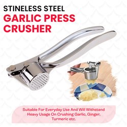 Garlic Press Stainless Steel Kitchen Tool Crusher