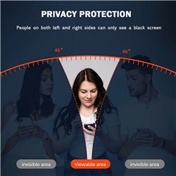 iPhone 14 - Privacy Hærdet Glas Skærmbeskyttelse