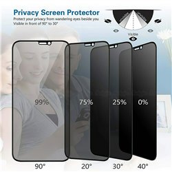 iPhone 14 Pro Max - Privacy Hærdet Glas Skærmbeskyttelse