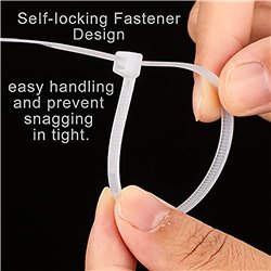 100pcs Plastic Cable Ties - Keep Your Cables Organized with Ease