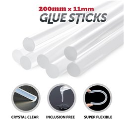 10x Hot Melt Glue Sticks - 200x11mm Adhesive for Glue Gun - Ultra-Strong