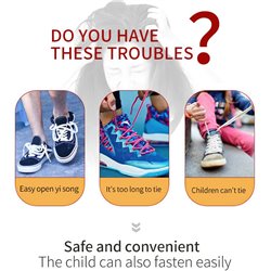 No Tie Elastic Shoe Laces – Stretchable Laces for Adults & Kids