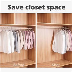 10x Clothes Hanger Connector Hooks - Space-Saving Closet Organizer