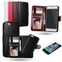 Magnetic Wallet Case & Screen Protector for iPhone 7/8/SE