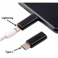 Lightning iPhone Female to Type C USB-C Male Charger Adapter