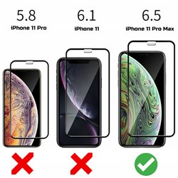 iPhone 11 Pro Max - Tempered Glass Screen Protector Protection