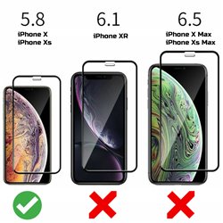 iPhone X/Xs - Bubbelfritt Härdat Glas Skärmskydd