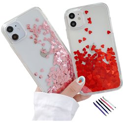 iPhone 12 - Moving Glitter 3D Bling Phone Case