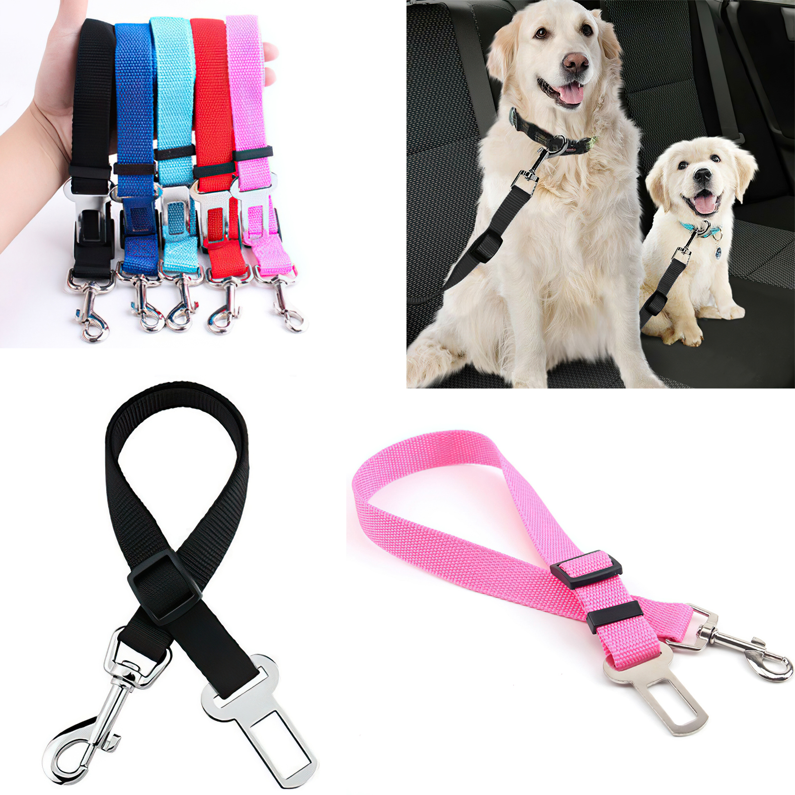SEATBELT LEASH Dog Pet Car Safety Belt Harness Collar
