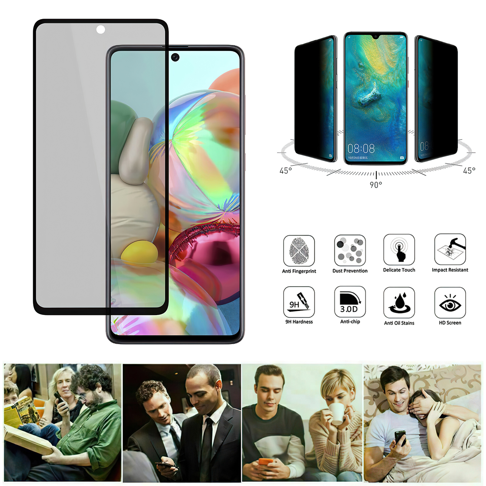 Samsung Galaxy A51 - Integritet Härdat Glas Skärmskydd