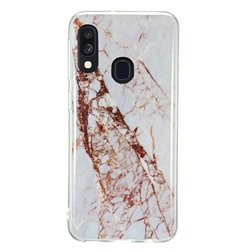 Samsung Galaxy A40 - Case Protection Marble + Ring