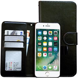 iPhone 7/8 - Leather Case/Wallet + Protection