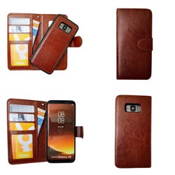 Samsung Galaxy S8 - Leather Case/Wallet + Protection