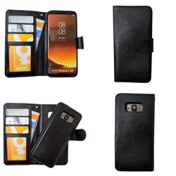 Samsung Galaxy S8 Plus - Leather Case/Wallet + Touch Pen