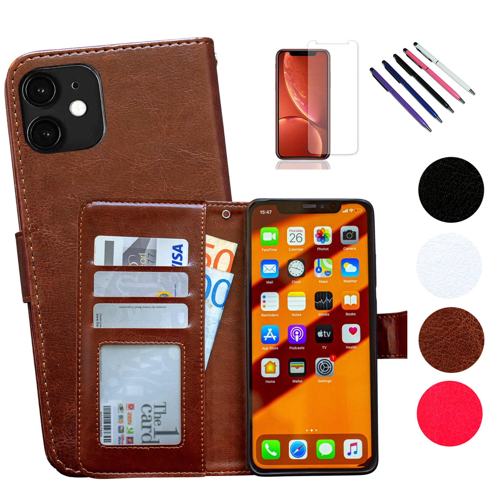 iPhone 11 - PU Leather Wallet Case