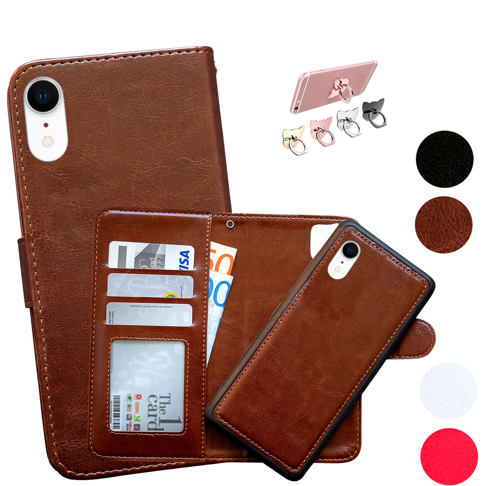 iPhone Xr - PU Leather Wallet Case