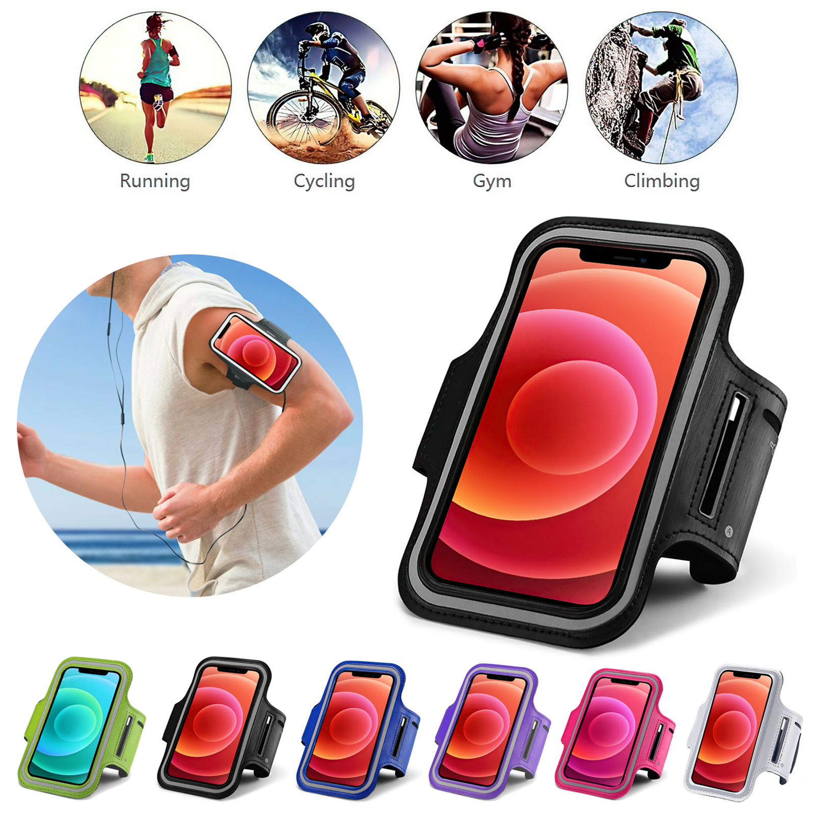 iPhone 13 - PU Leather Sport Arm Band Case