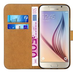 Fodral Äkta Läder / Plånbok - Samsung Galaxy S7