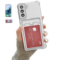 Samsung Galaxy S21 FE - Card Case Protection Transparent