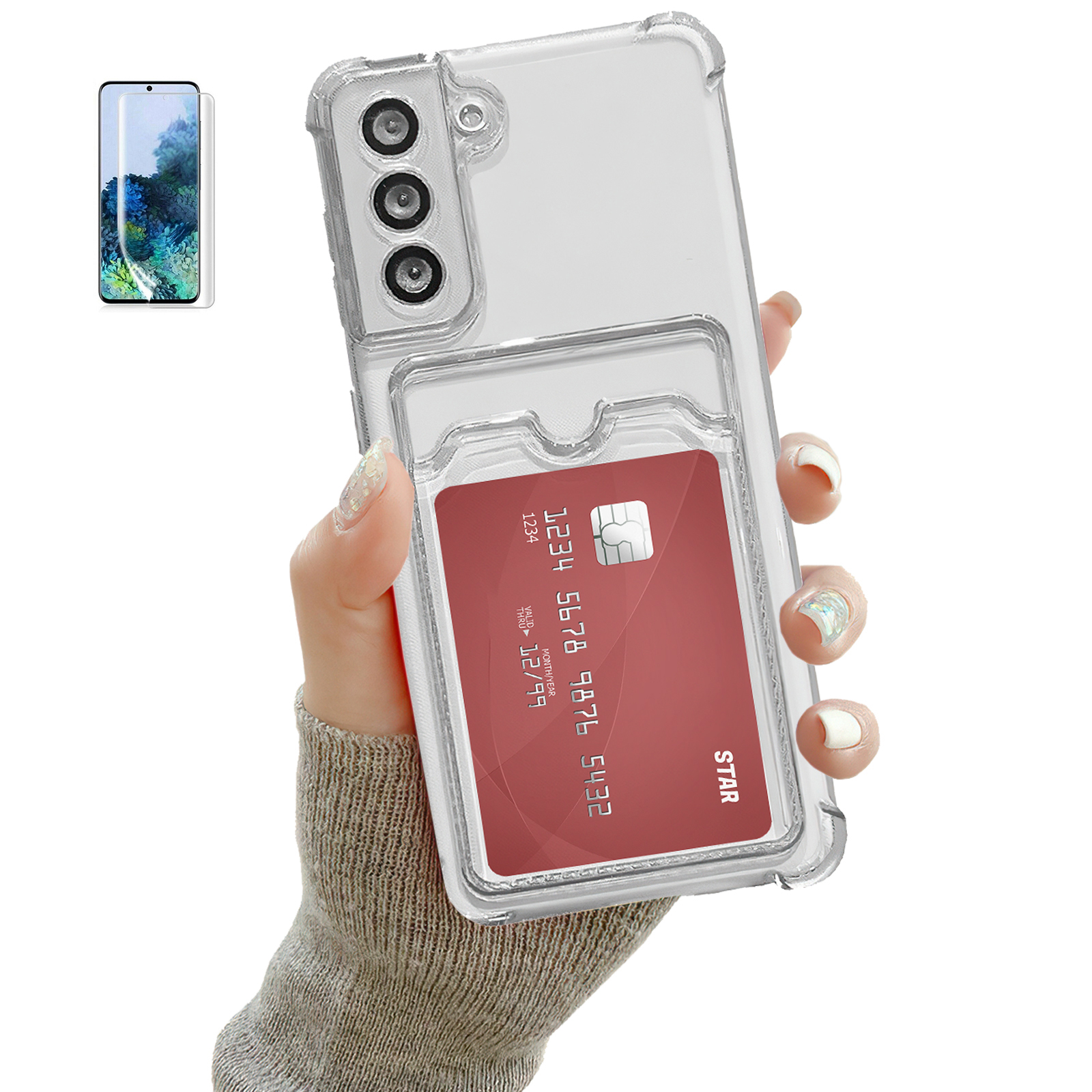 Samsung Galaxy S22 5G - Card Cover / Beskyttelse Transparent