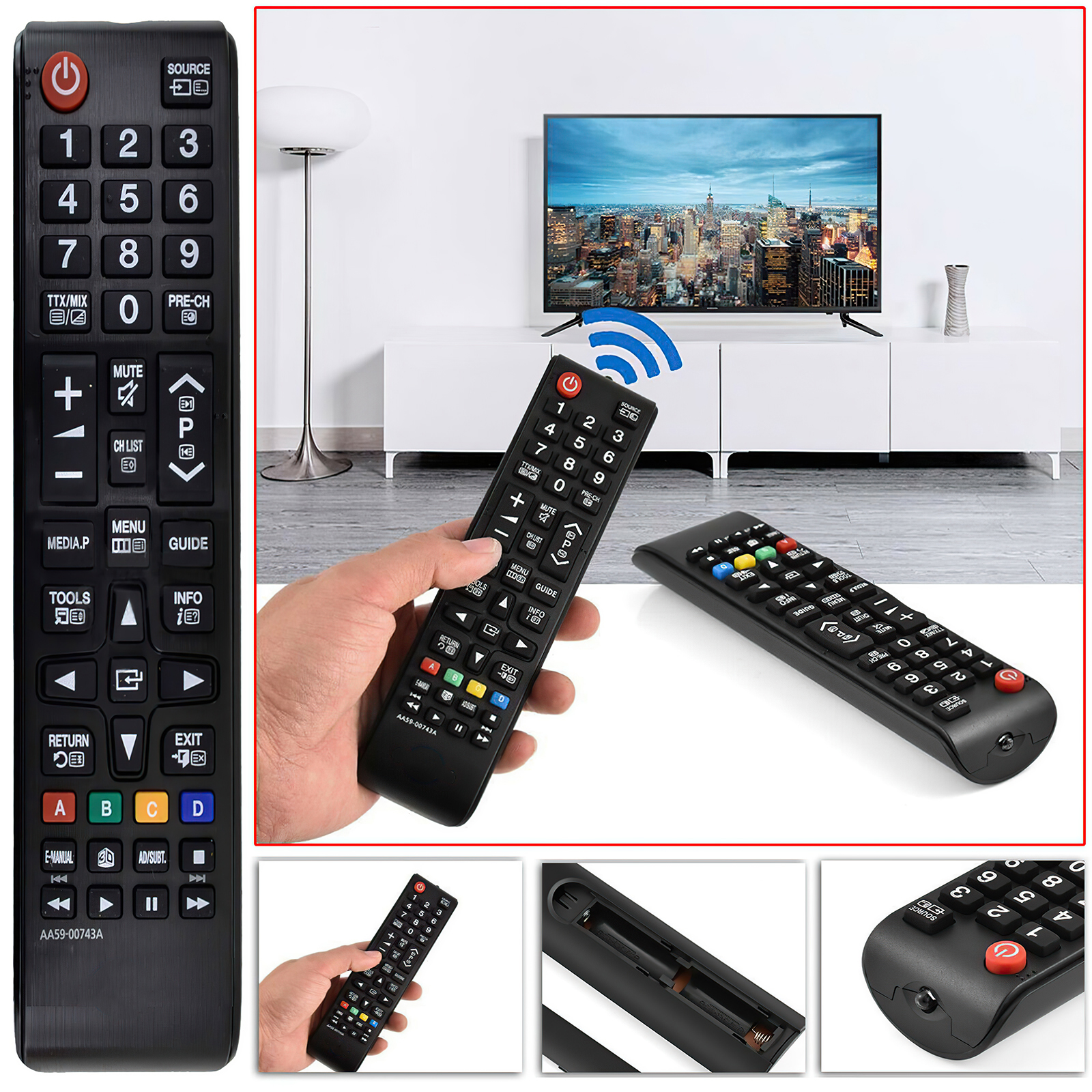 Universal Remote Control for Samsung Series 6-7-8 Smart LED TVs