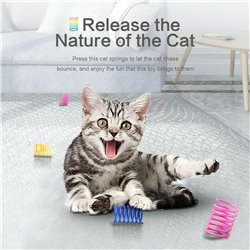 8st Färgglada Kattfjäderleksaker Plastfjädrar kattleksaker för katter