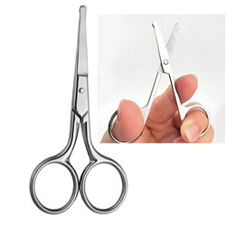 Rounded Nose Hair Trimmer Scissors Stainless Steel