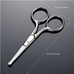 Rounded Nose Hair Trimmer Scissors Stainless Steel