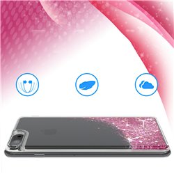 iPhone 7 - Moving Glitter 3D Bling Cover / Beskyttelse