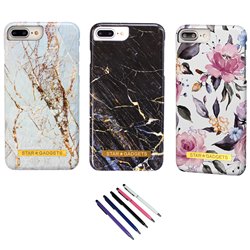 iPhone 7 Plus / 8 Plus - Case Protection Flowers / Marble