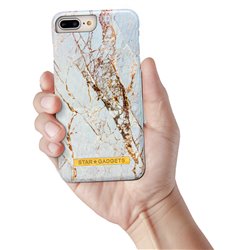 iPhone 7 Plus / 8 Plus - Cover / Beskyttelse Flowers / Marble