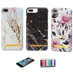 iPhone 7 Plus / 8 Plus - Cover / Beskyttelse Flowers / Marble