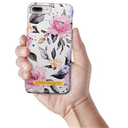 iPhone 7 Plus / 8 Plus - Skal / Skydd / Blommor / Marmor