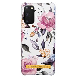 Samsung Galaxy S20 - Cover / Beskyttelse Flowers / Marble
