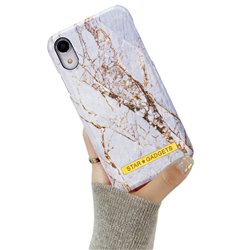 iPhone XR - Case Protection Flowers / Marble
