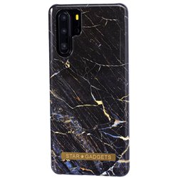 Huawei P30 Pro - Cover / Beskyttelse Flowers / Marble
