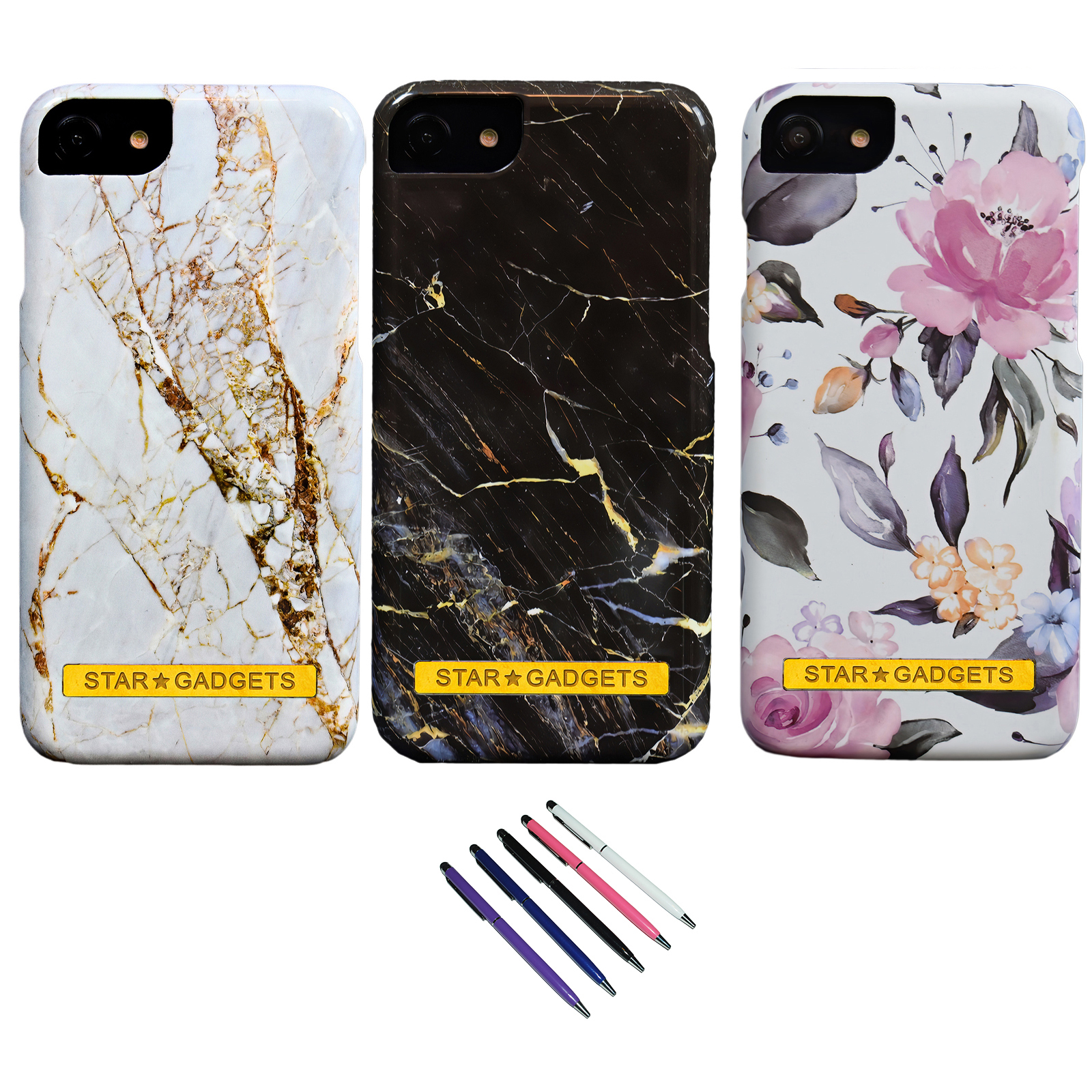 iPhone 7 / 8 - Case Protection Flowers / Marble