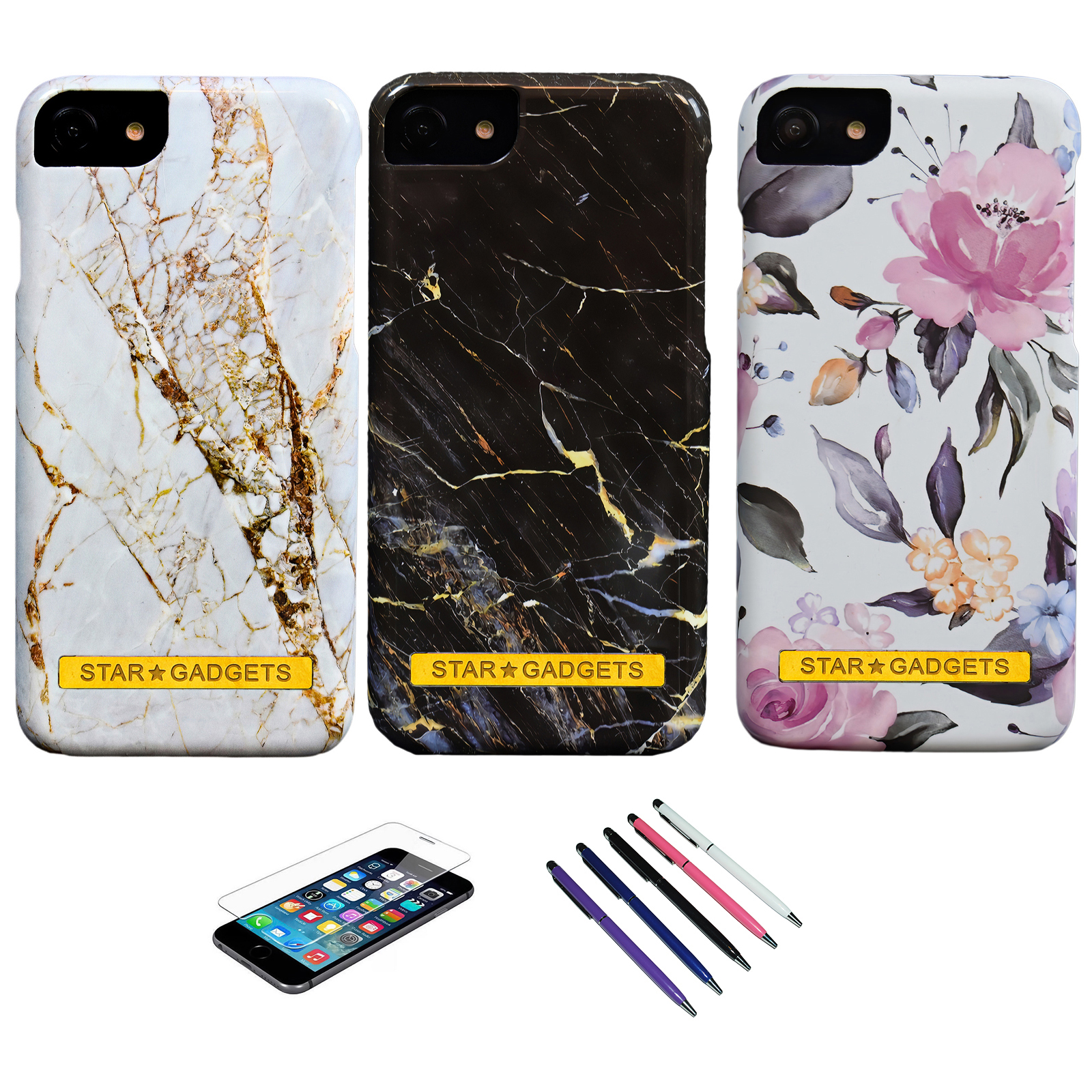iPhone 7/8/SE (2020 & 2022) - Case Protection Flowers / Marble