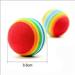 3st Färgglada Bollar Kattleksaker Regnbågsbollar